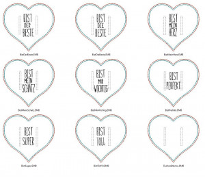 Stickserie - 9 ITH Herzen mit Schlitz